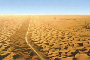 塔里木沙漠<em>公路</em>—目前<em>世界</em>上在流動沙漠中修建的最長的<em>公路</em>