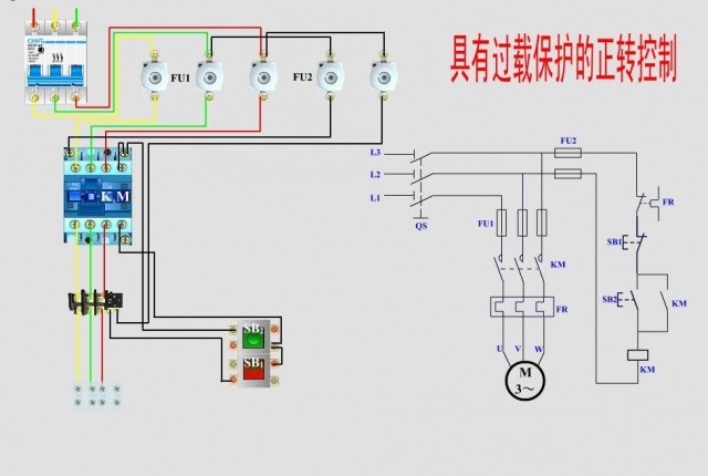常用<em>電動機</em>控制實物<em>接線</em>圖