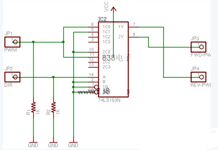 4選<em>1</em>多路選擇器<em>電路圖</em>