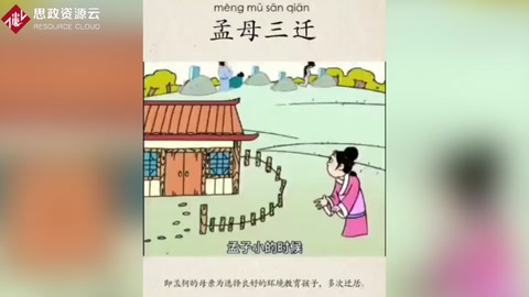 孟母三遷——引導學生弘揚正能量，弘揚社會主義核心價值觀，弘揚中華民族傳統美德