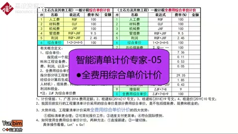 智能清單計價專家—全費用綜合單價計價