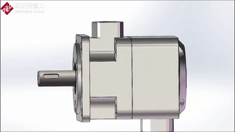 雙作用葉片泵爆炸圖，<em>3D</em><em>動畫</em>直觀<em>演示</em>