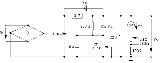 并聯型穩壓電源電路圖1