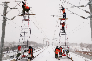 授課圖片—<em>檢</em><em>車</em><em>員</em>清除接觸網冰雪