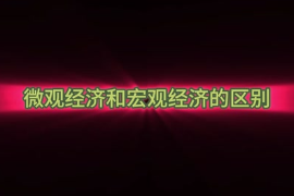微觀經(jīng)濟和<em>宏觀</em>經(jīng)濟的區(qū)別？