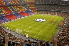西班牙巴塞羅那境內專業<em>足球場</em>—諾坎普<em>球場</em>