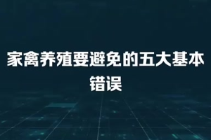 <em>家禽</em>養殖要避免<em>的</em>五大基本錯誤