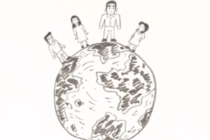 進化：<em>生物學</em>中是指種群里的遺傳性狀在世代之間的變化