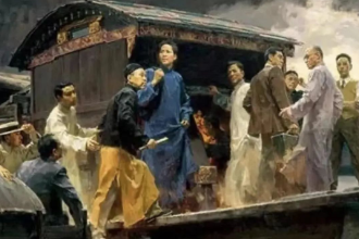 油畫《啟航——<em>中共一大</em>會議》